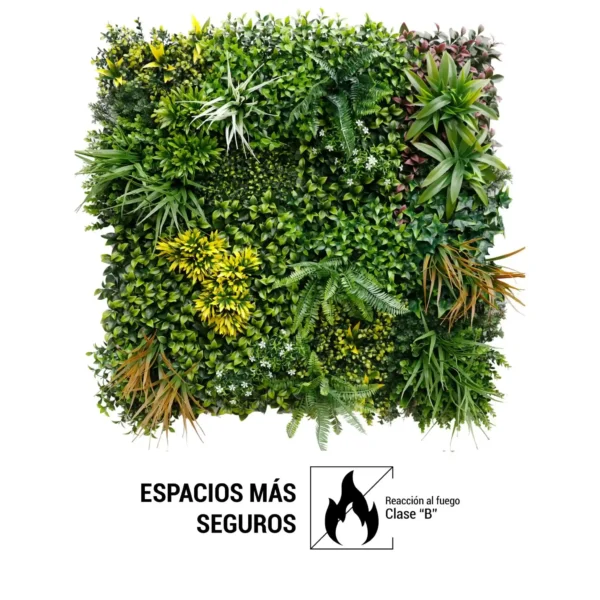 Jardín vertical ignifugo Menorca con reacción al fuego clase B