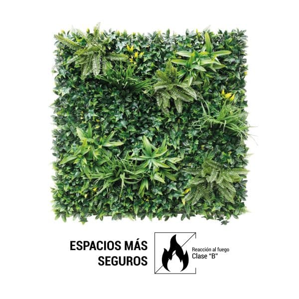 Jardín vertical ignifugo Salvaje plus con reacción al fuego clase B