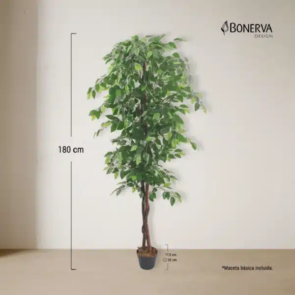 PLANTA ARTIFICIAL FICUS NATURE 185CM BONERVA TRONCO NATURAL
